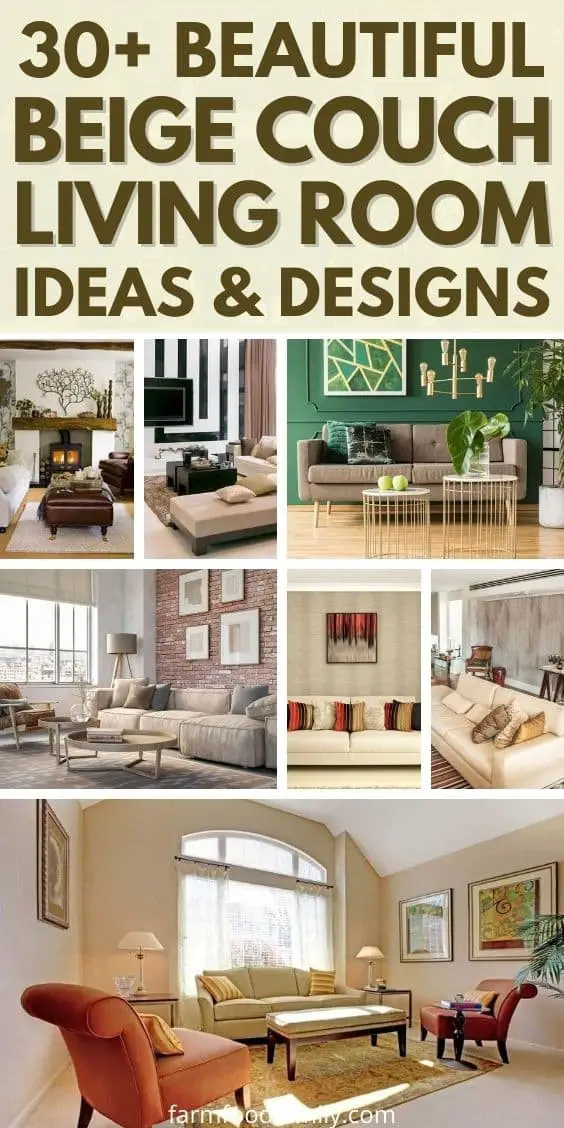 30+ Beige And Tan Couch Living Room Ideas And Designs