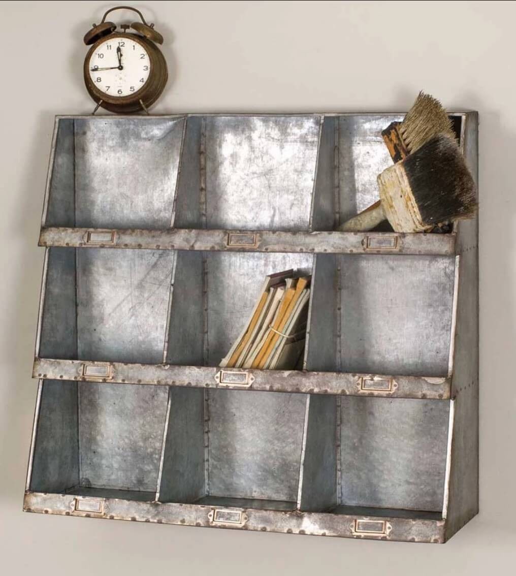 Galvanized Wall Cubbies