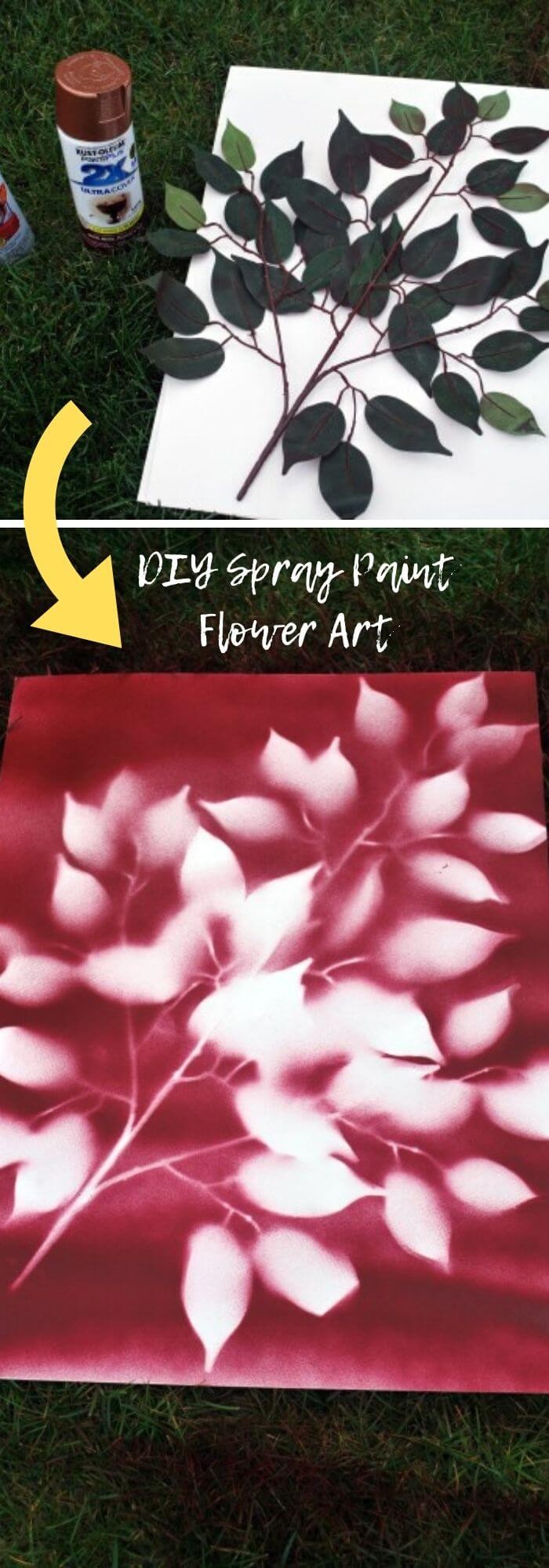 Spray Paint Flower Art