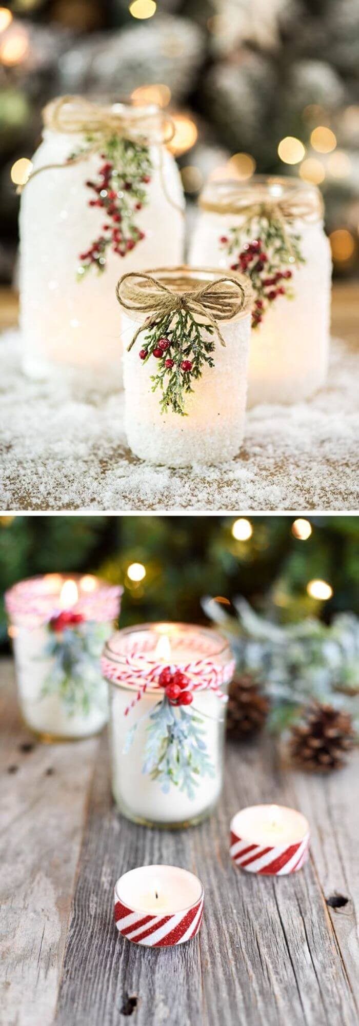 #7. Peppermint Mason jar candle