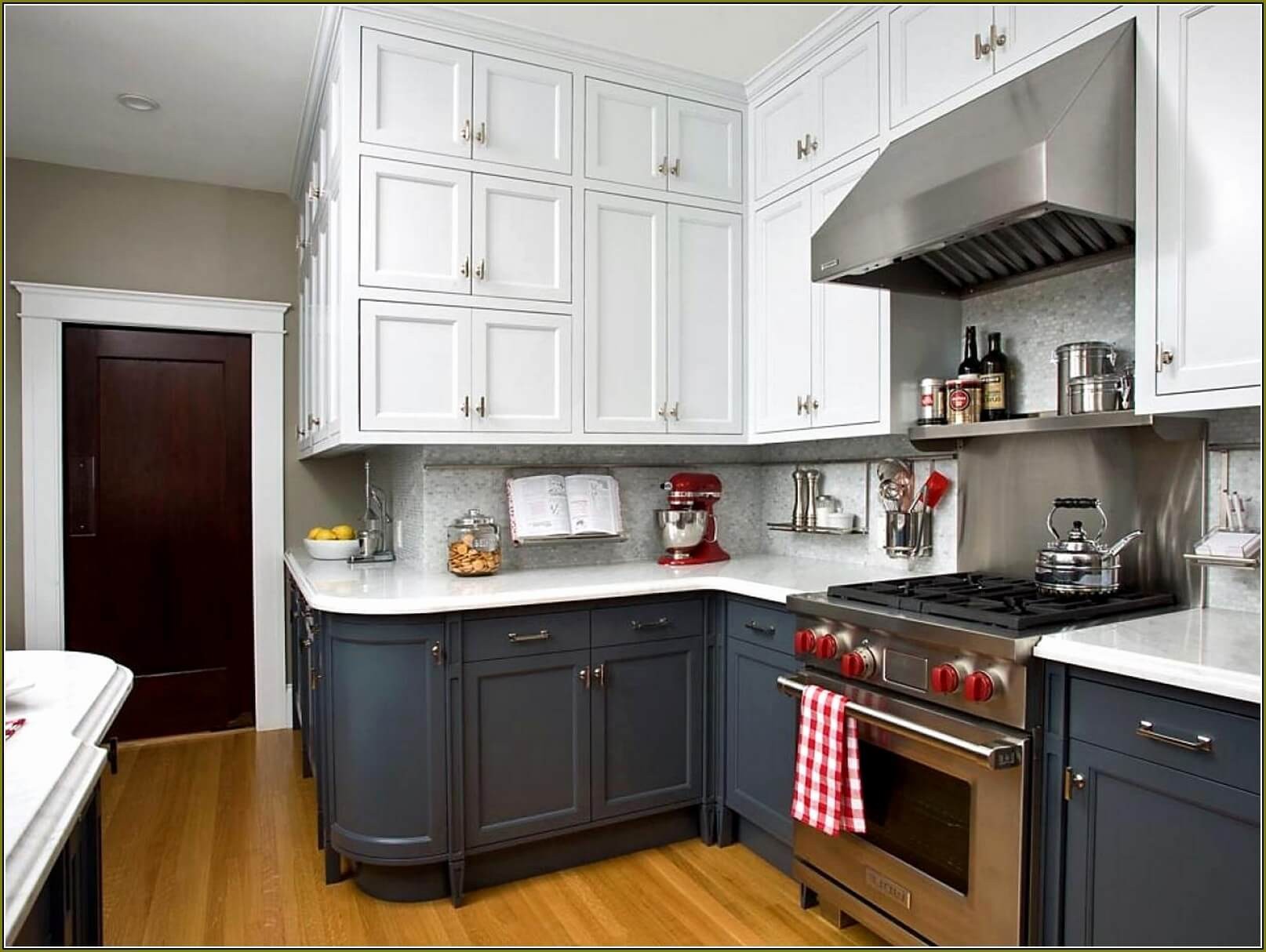 Black and White Kitchen Cabinet