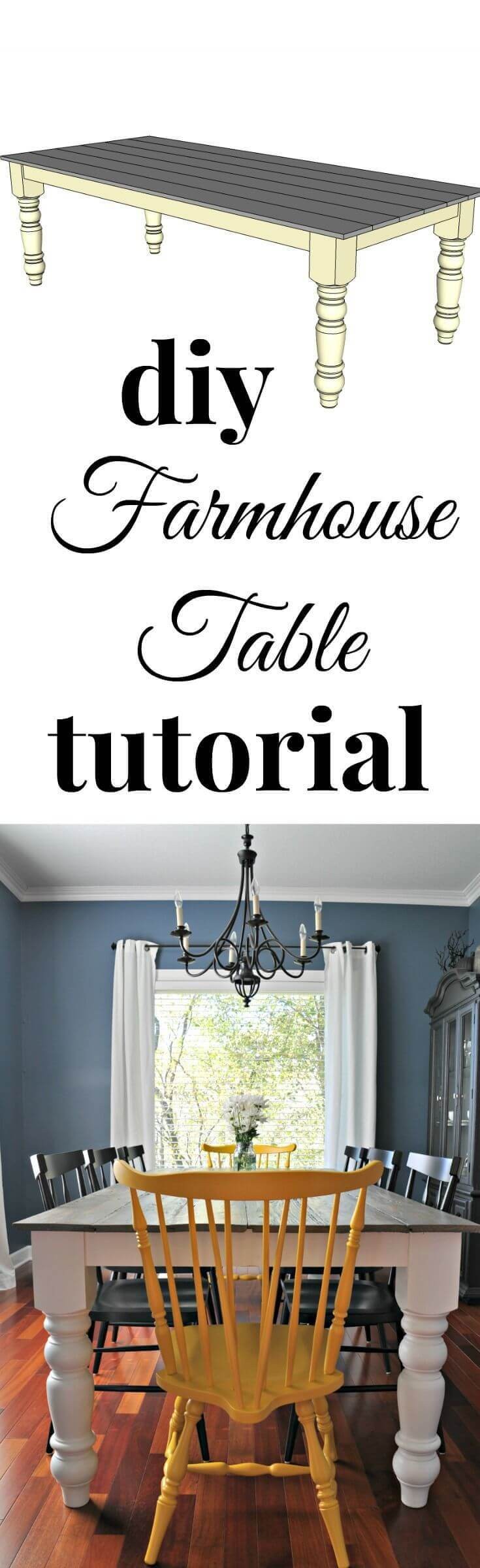 15+ Rustic DIY Farmhouse Table Ideas