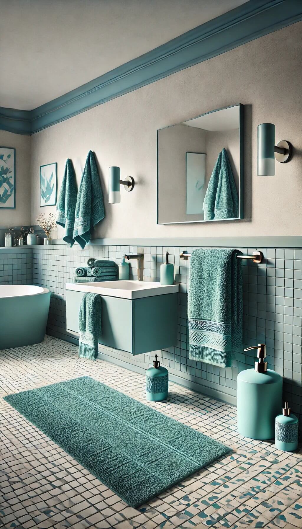 Teal Towels and Accessories