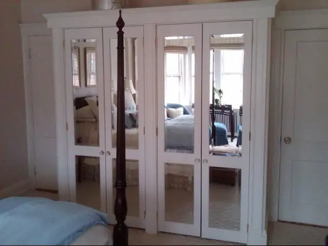 Customize closet doors with hang mirrors