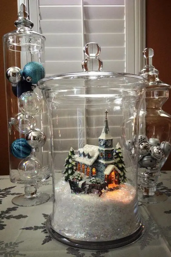 #1. Snow globe jar