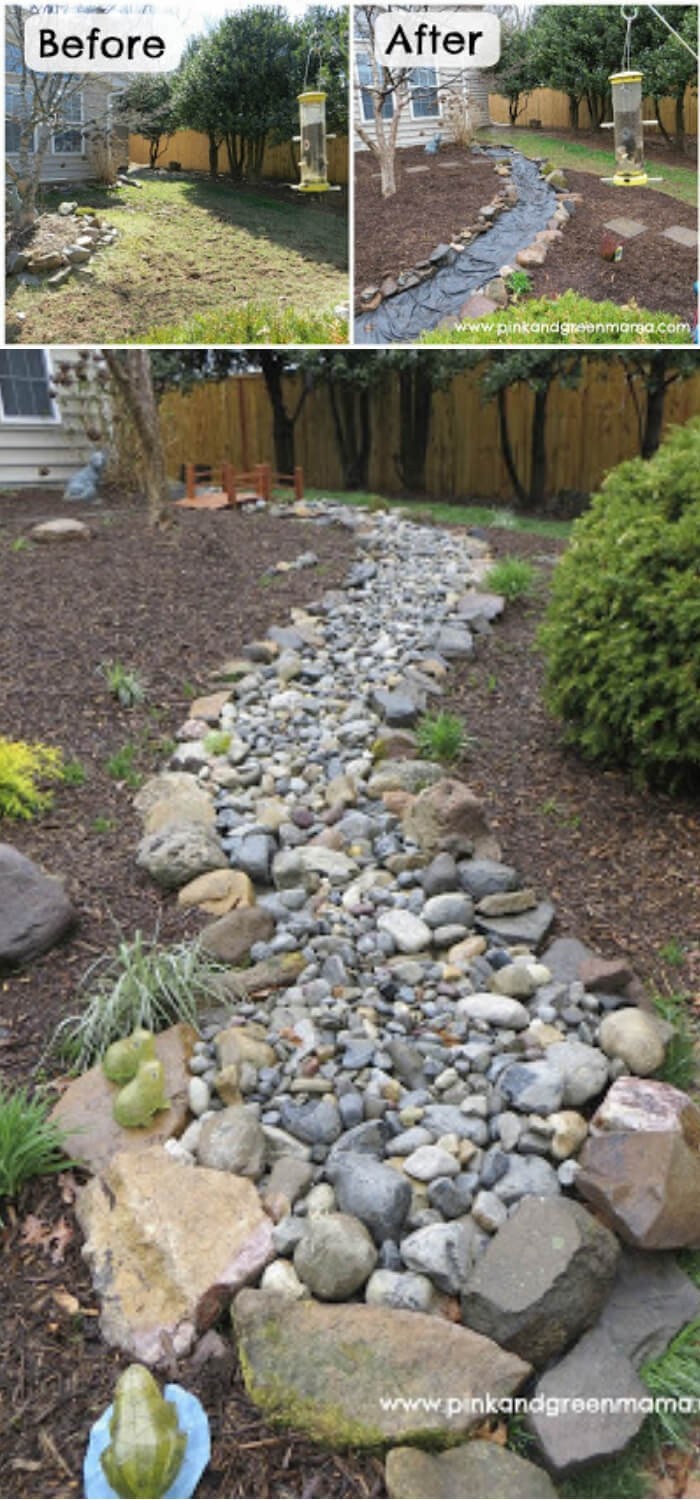 #3. DIY dry river bed