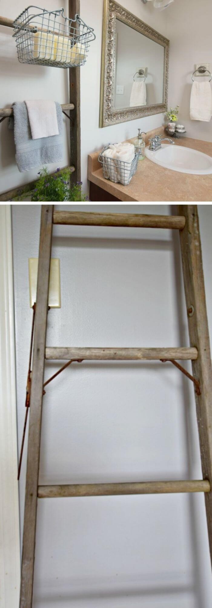 Rustic Ladder Storage