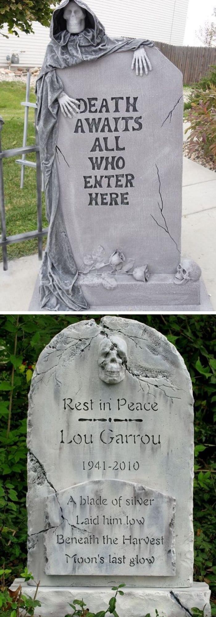 10+ Halloween Tombstone Ideas