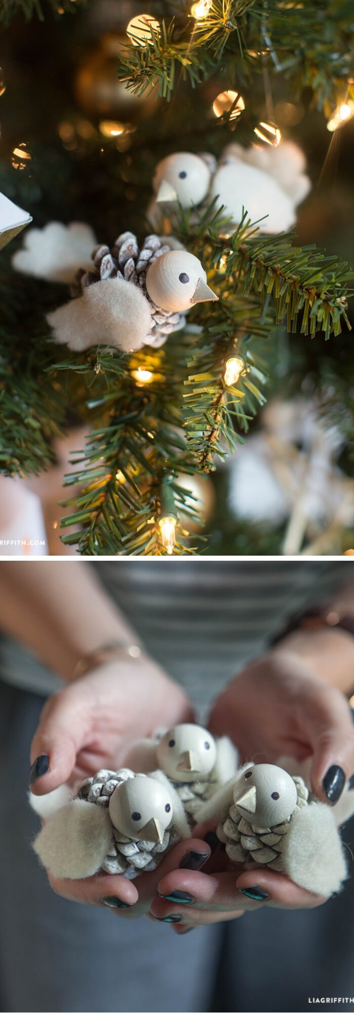 Pinecone Bird Ornament