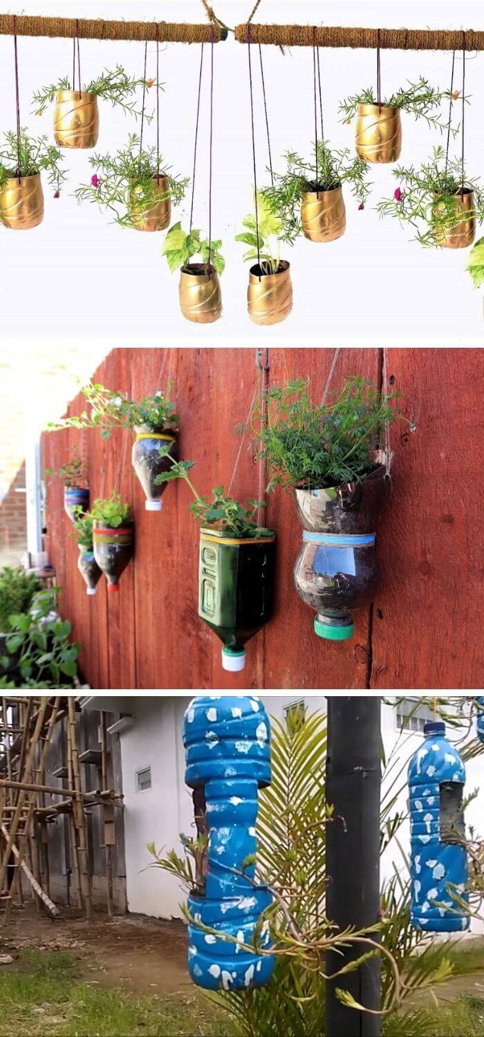 DIY Hanging Plastic Bottle Planter Garden