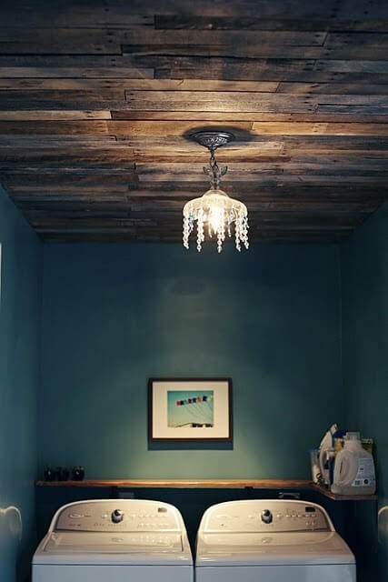 A Vintage Wooden Pallet Ceiling