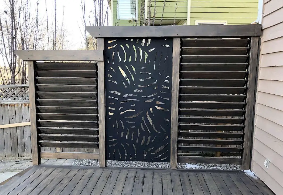 Deck Gate With Privacy Screen