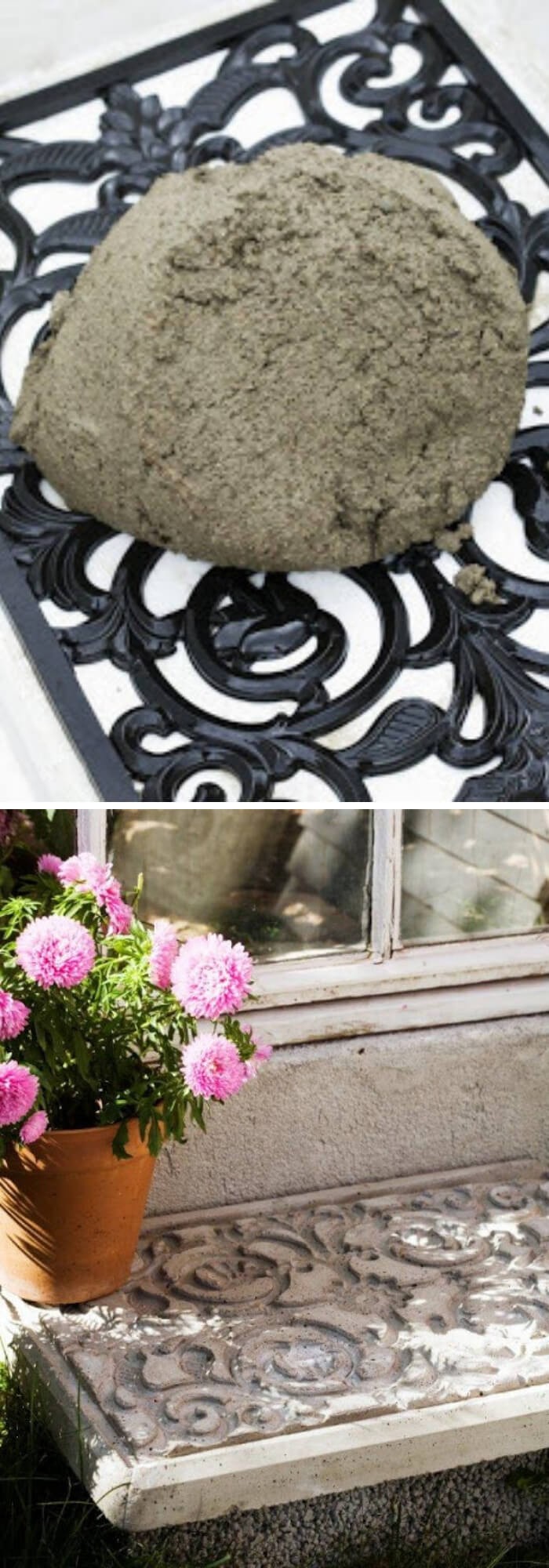 Concrete Slab Flower Window Stand