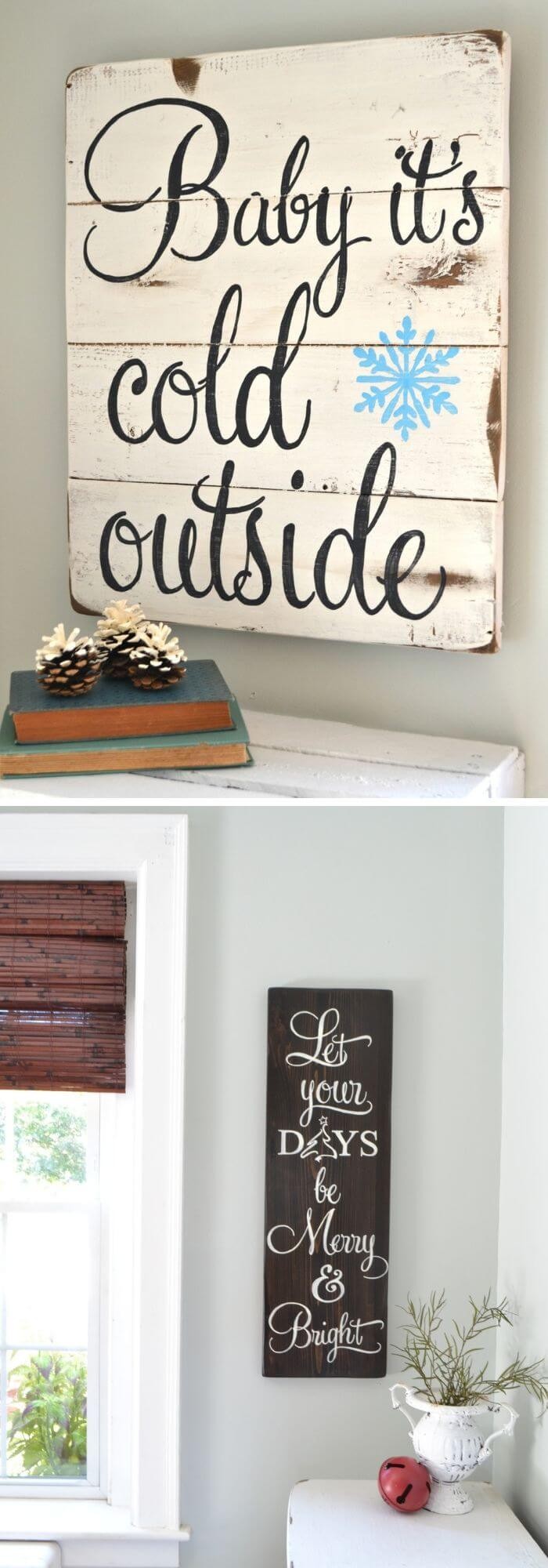 2- Rustic Christmas wood sign