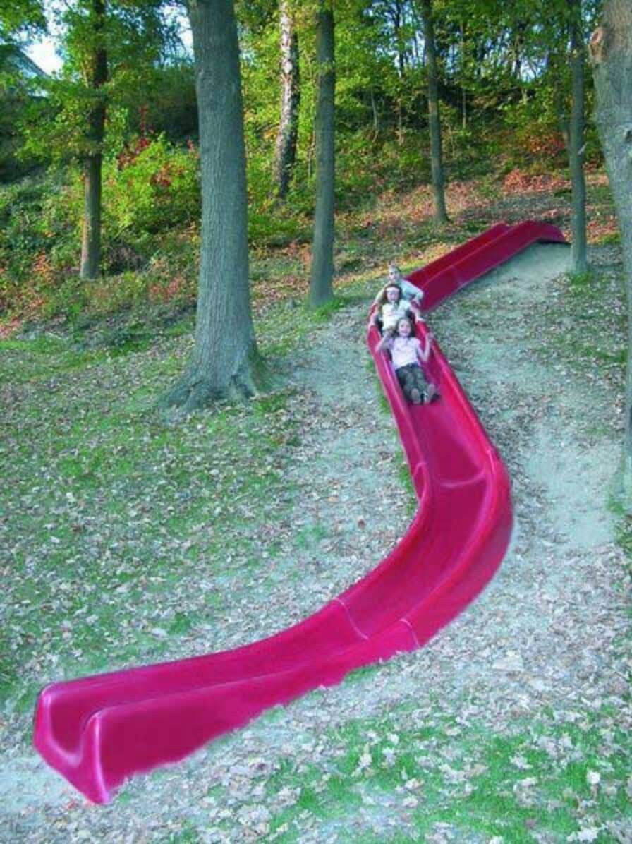 Slide on hill