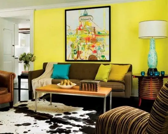 Combine Yellow and Teal Walls