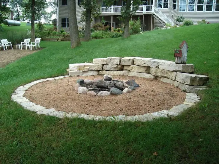 Hillside fire pit ideas