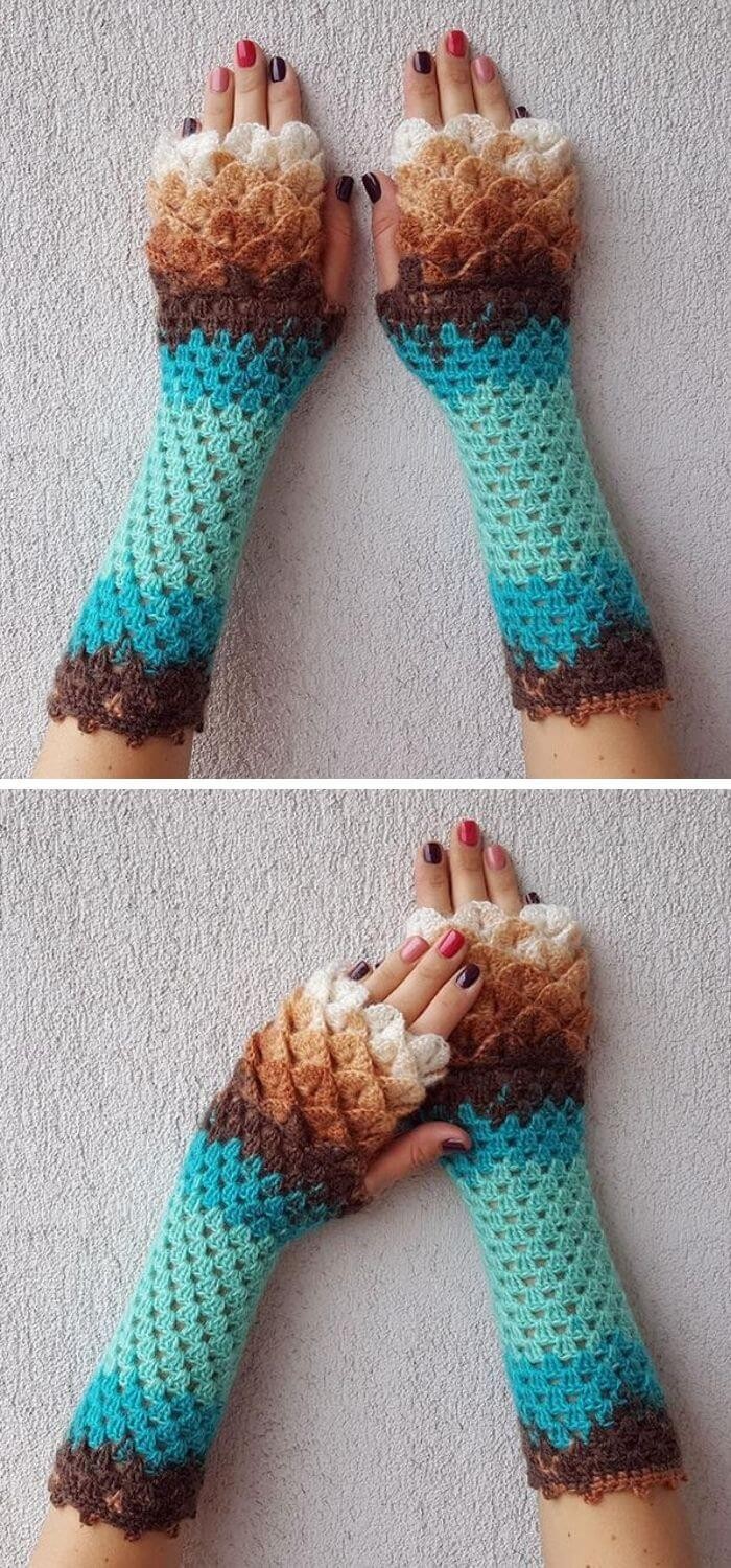 Crochet dragon scale Glove purchase