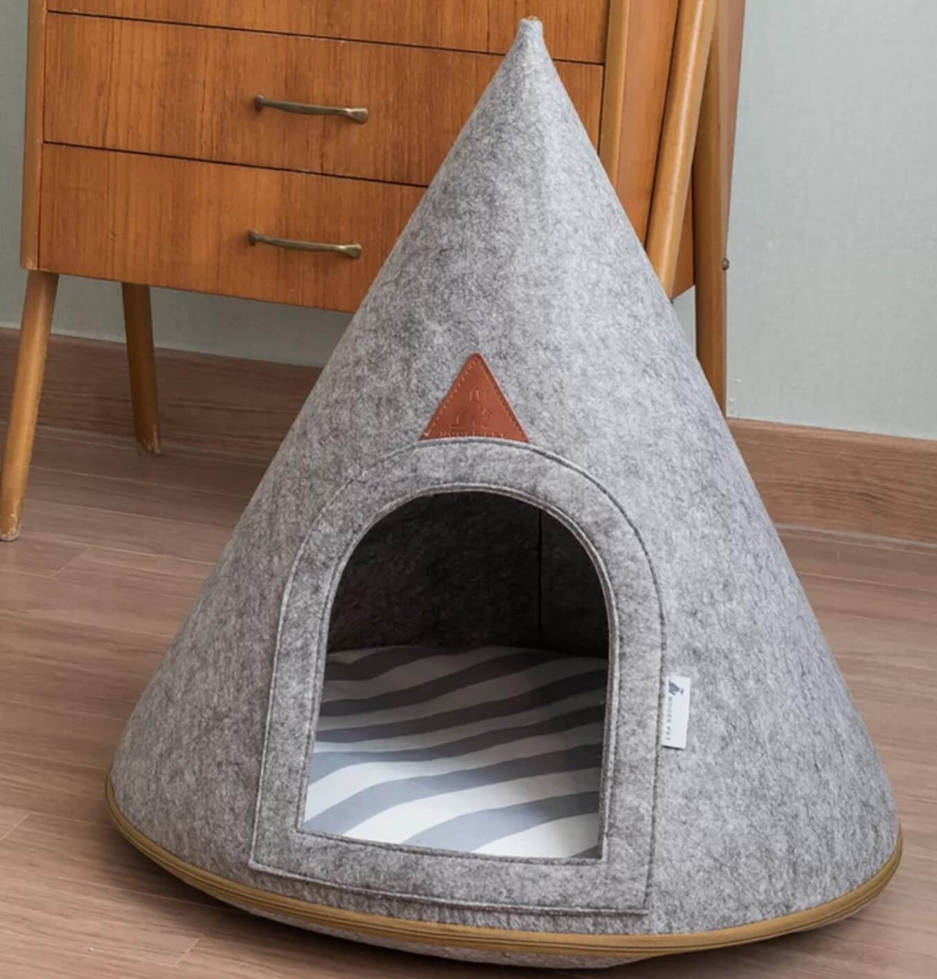 Give Them Some Space With A Hooded Pet Cave Bed