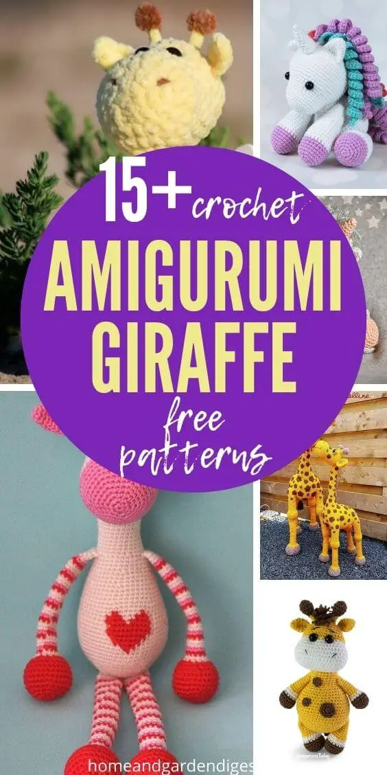 15 Crochet Amigurumi Giraffe Toy Free Patterns