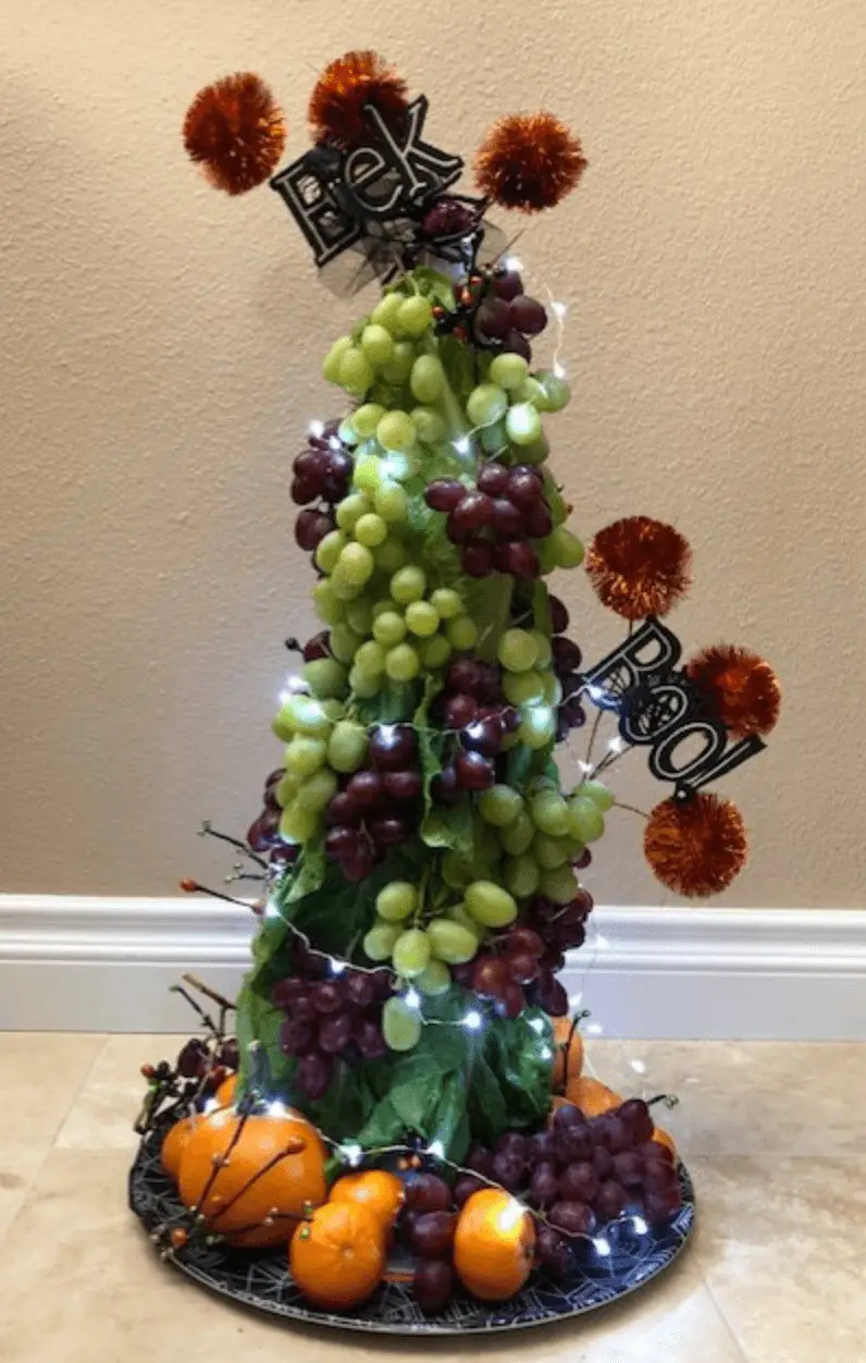 #13. Fruit Halloween Topiary