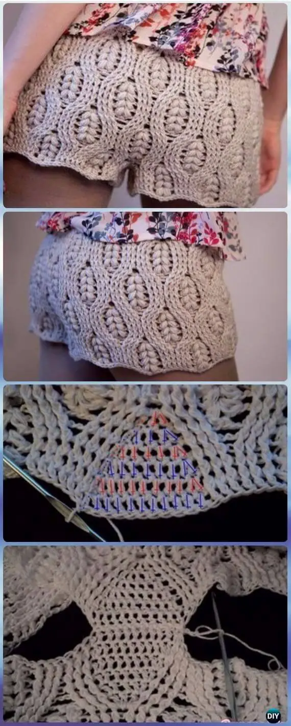 Crochet Wheat Shorts