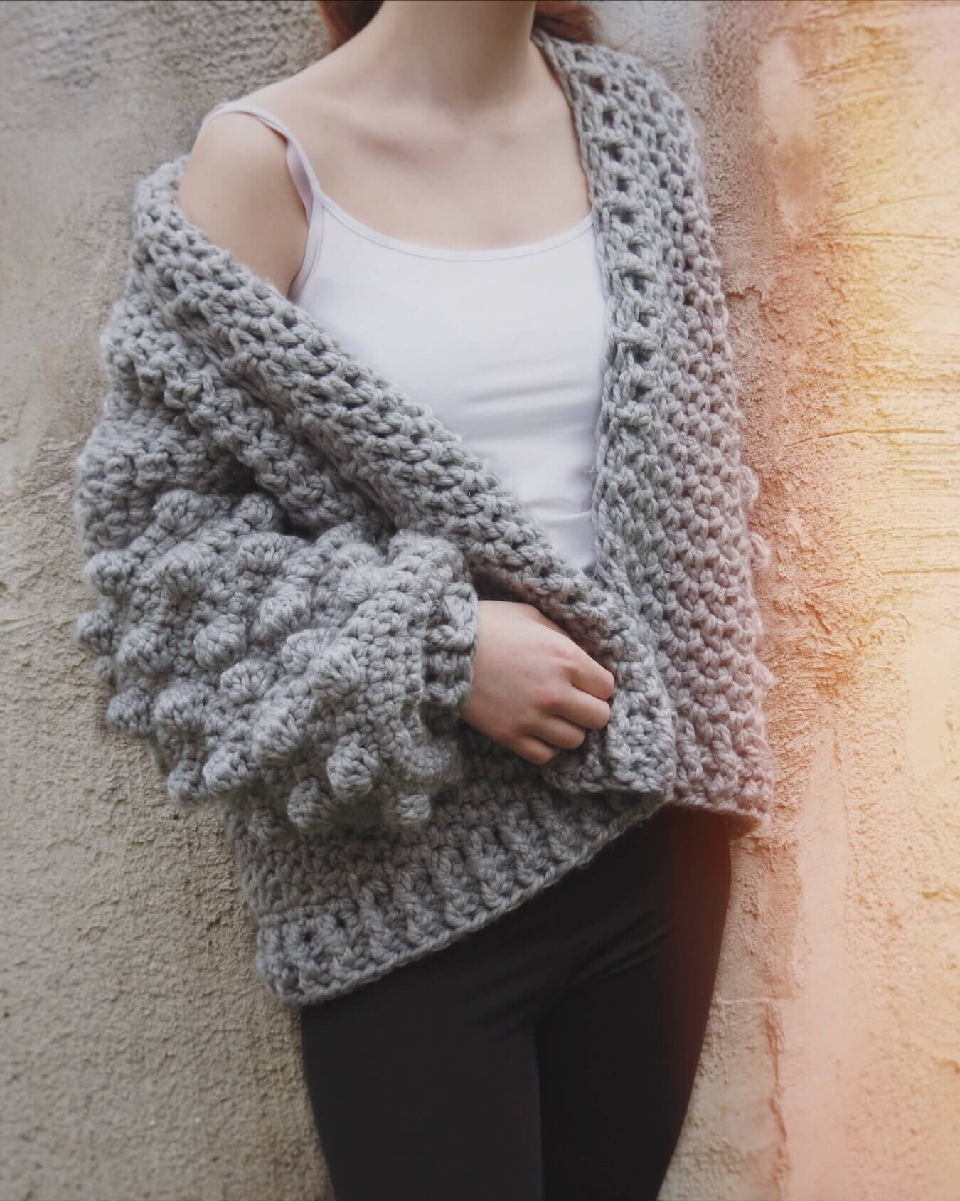 Crochet Bobble Cardigan