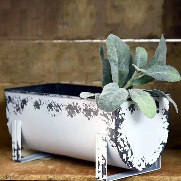 Weathered Rain Gutter Planter