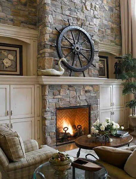 Rustic fireplace designs