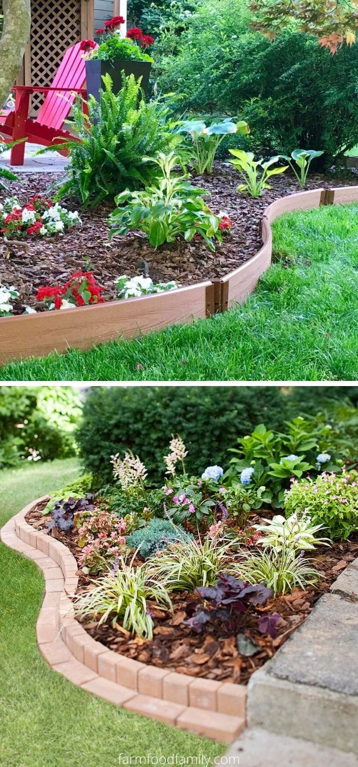 Curved garden edging