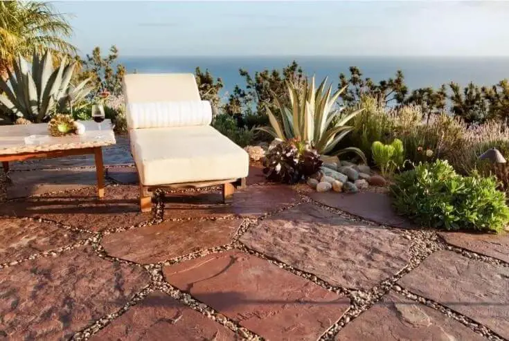 Paver patio with an open view