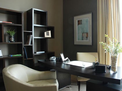 #10. Black stylish Office Shelving Ideas