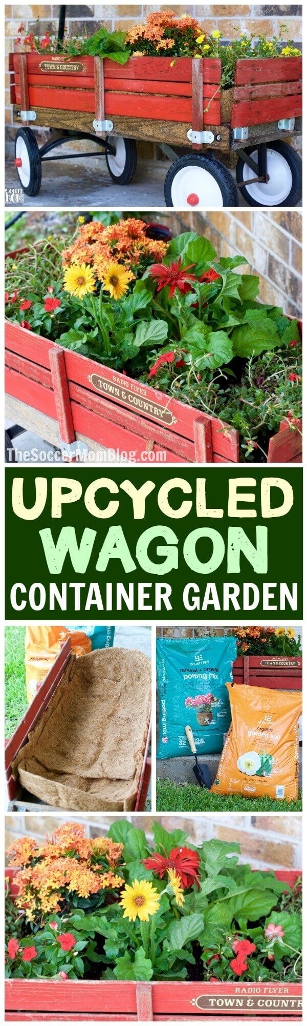 Upcycled Wagon Planter