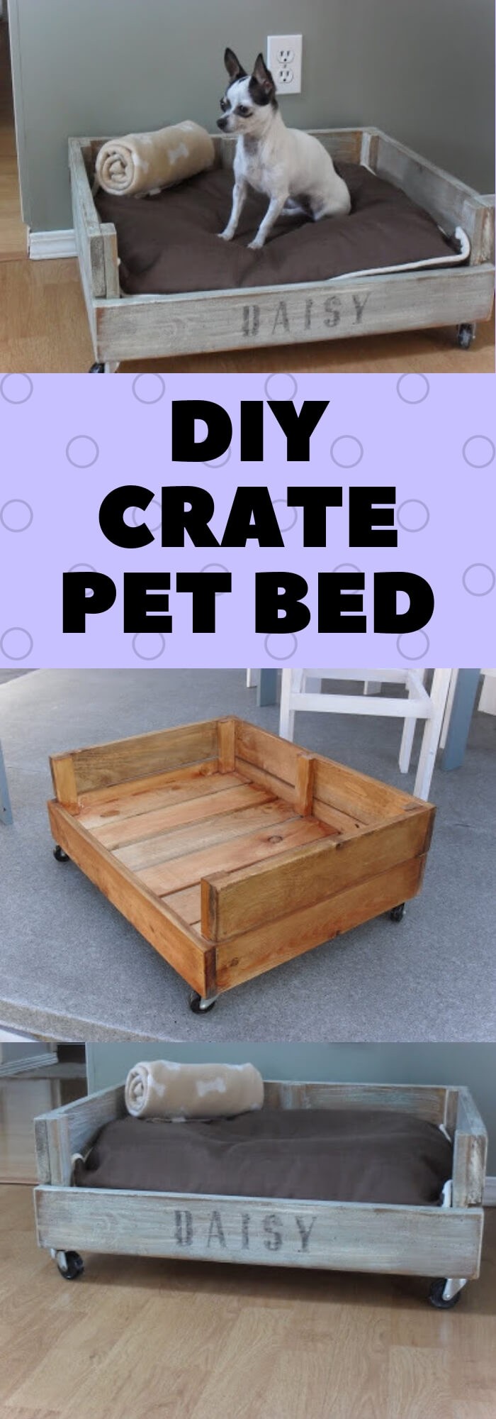 DIY Crate Pet bed