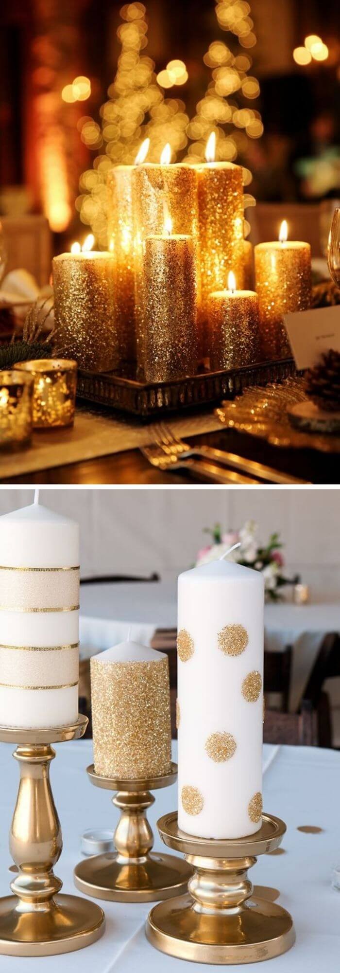 19-20. Gold candles