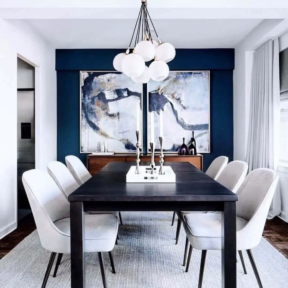 Blend Navy Blue with White Wall Paint