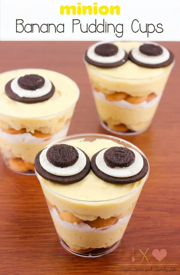 Minion Banana Pudding Cups