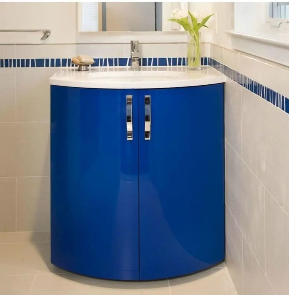 Blue multifunctional vanity storage