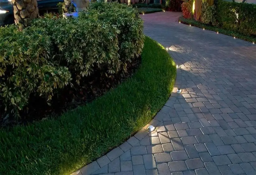 Ground driveway lighting ideas