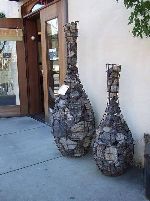 Large gabion vases