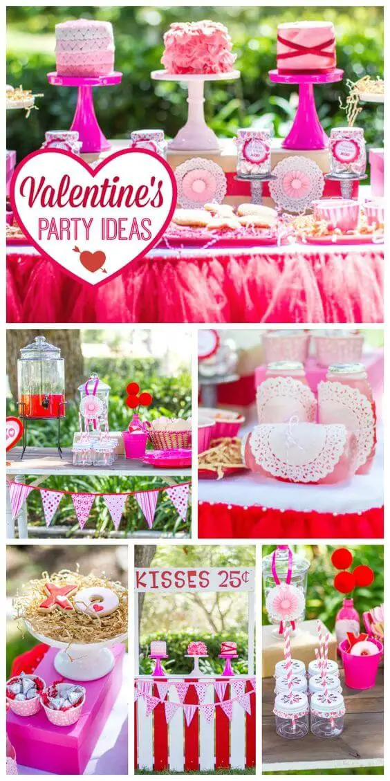 Pink and red Valentine’s Day party