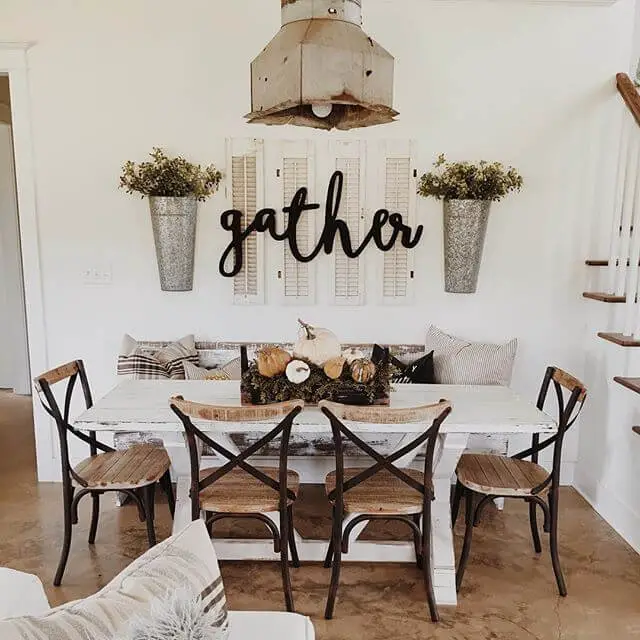 A big ‘Gather’ sign