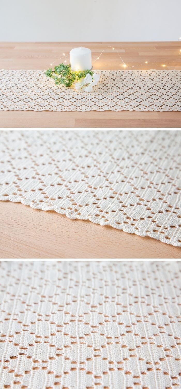 Beginner-friendly crochet table cloth