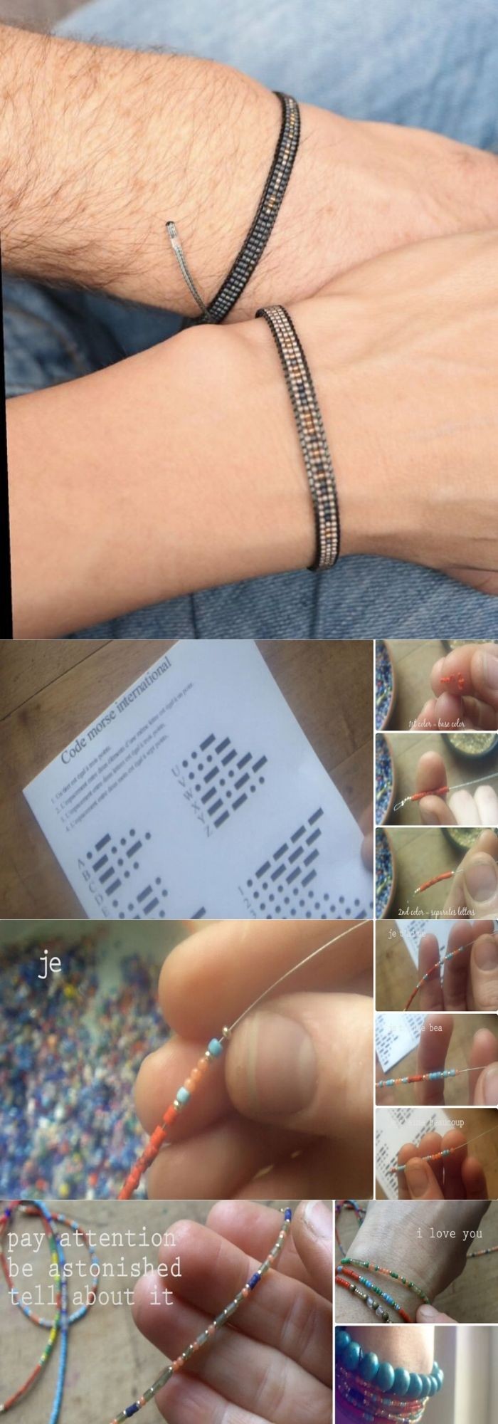 Morse code bracelets