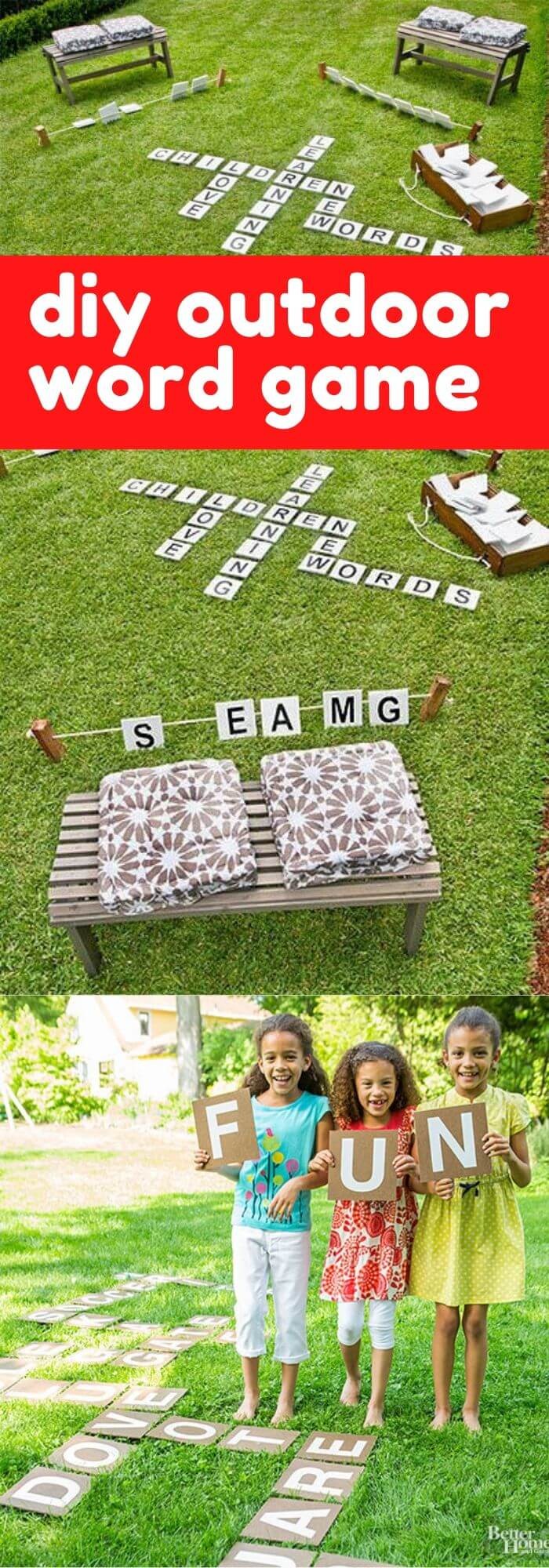 Outdoor scrabble game