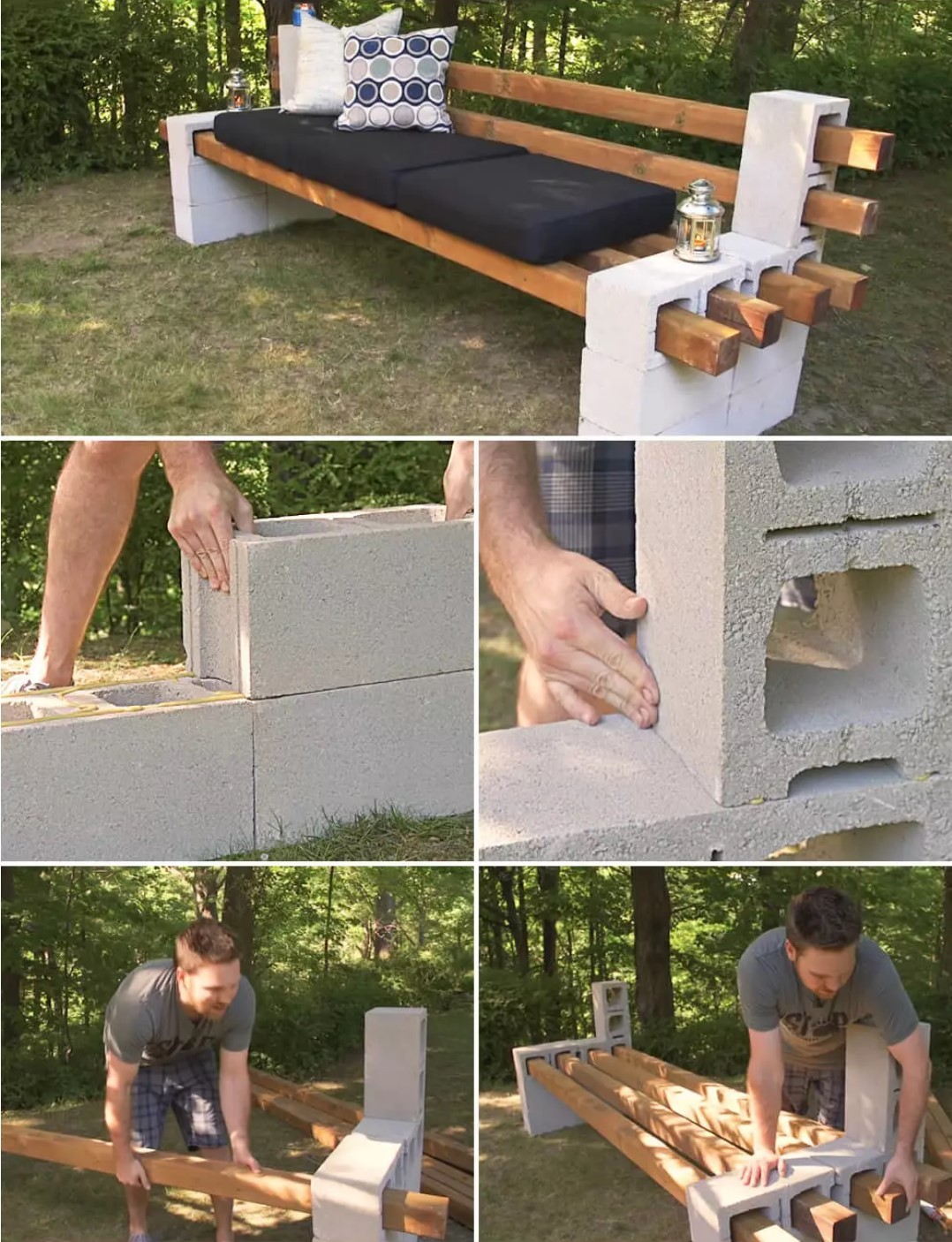 Cinder Block Bench Tutorial