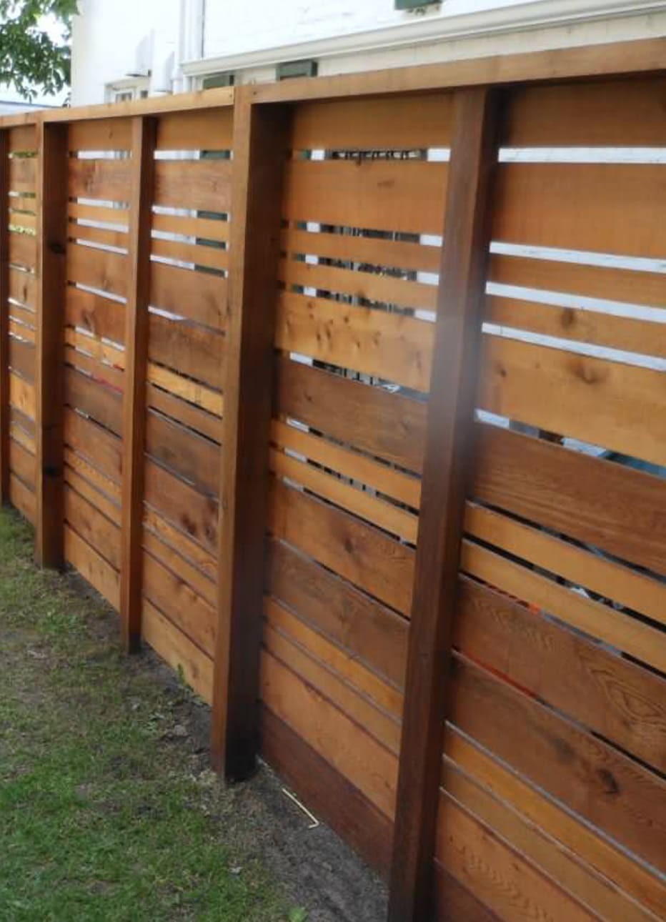 Stained Pallet Fence