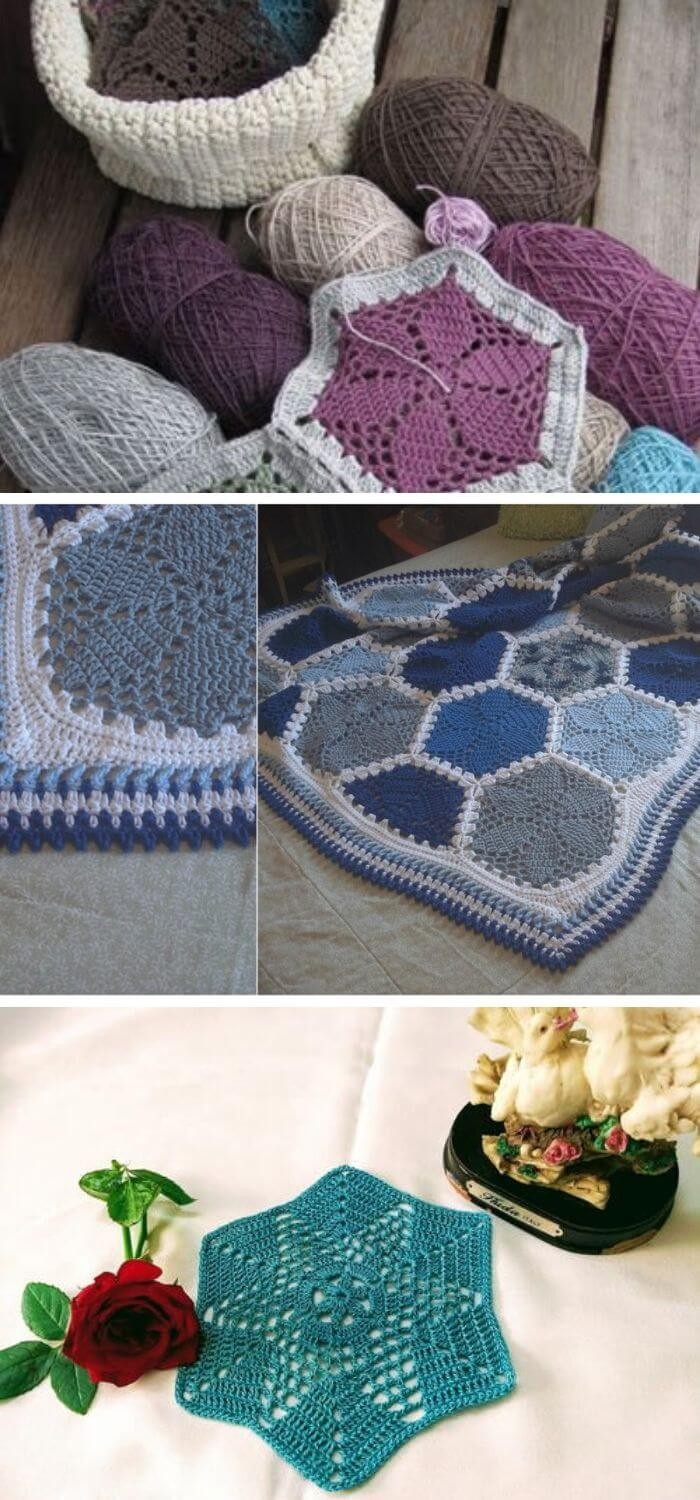 Crochet Granny’s Garden Flower Hexagon