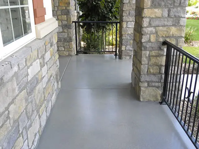 Painted concrete front porch ideas.