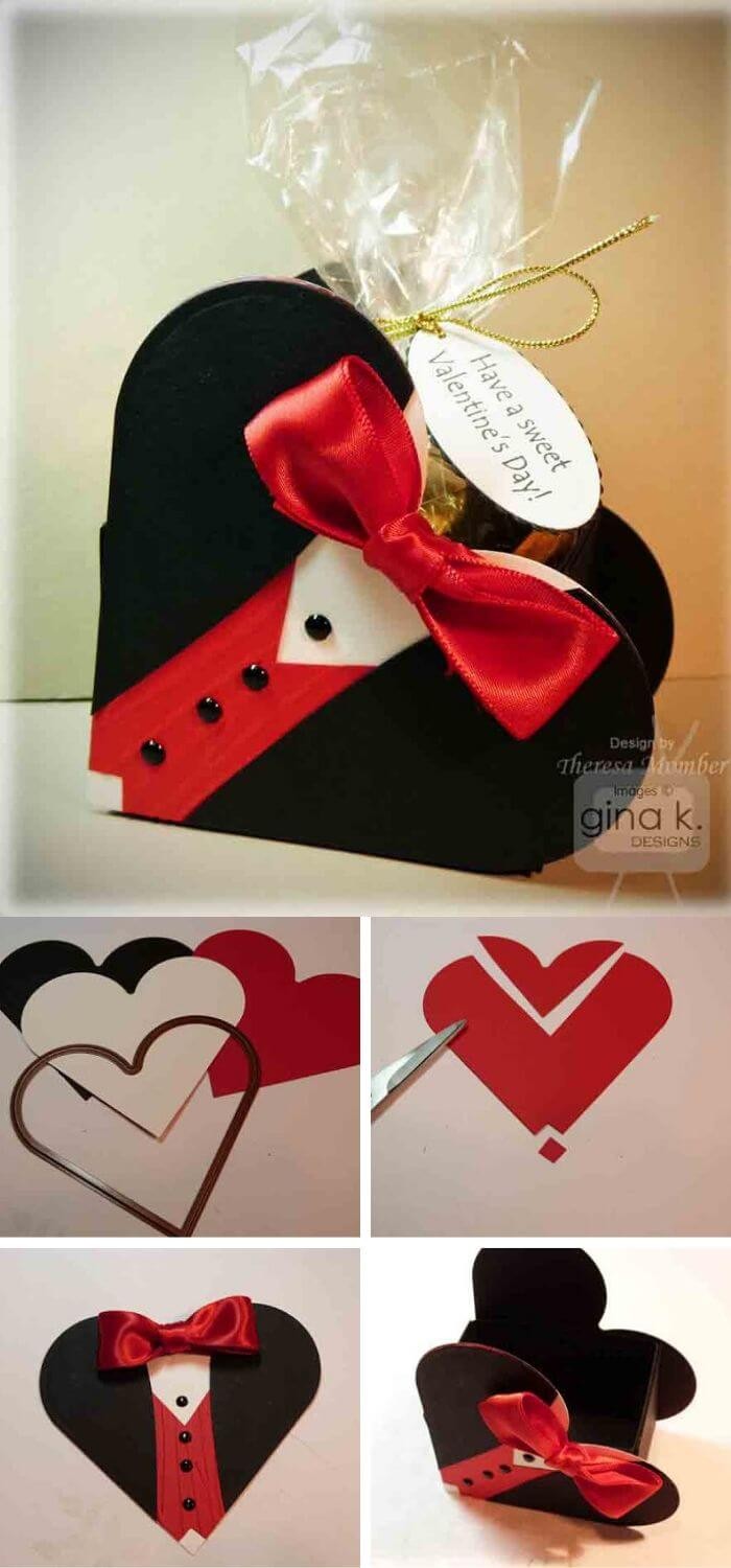 Tuxedo heart box